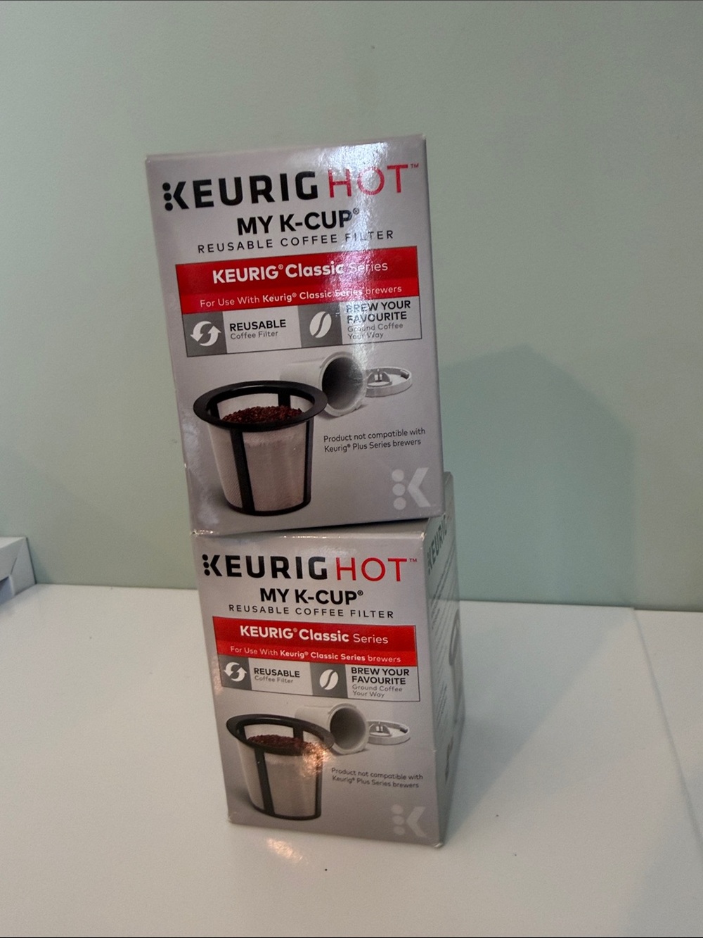 Keurig Hot My K-Cup Reusable Coffee Filter - Silver, Black, Red (2)